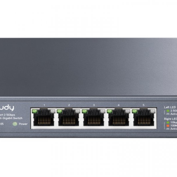 CUDY HS105 5-Port 2.5G Desktop Metal Switch