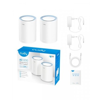 CUDY M1200 2-pack AC1200 Dual Band 2.4+5Ghz Wi-Fi Mesh System, 2x Antena , MIMO, TR069, OpenWRT