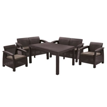 CURVER Baštenska garnitura Corfu Fiesta braon CU 258945