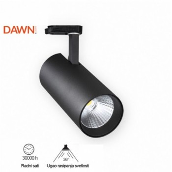 DAWN LED REFLEKTOR ŠINSKI JM-4070 30W 3000K 36° CRNI