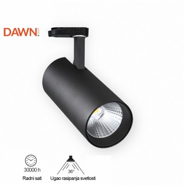 DAWN LED REFLEKTOR ŠINSKI JM-4070 30W 3000K 36° CRNI