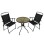 Denis Bistro set od čelika i ratana, 3 dela