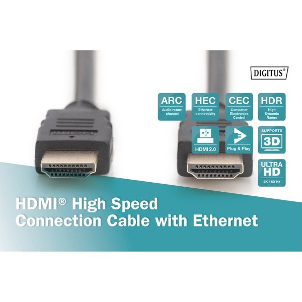 DIGITUS Kabl HDMI na HDMI 4K 2m crni