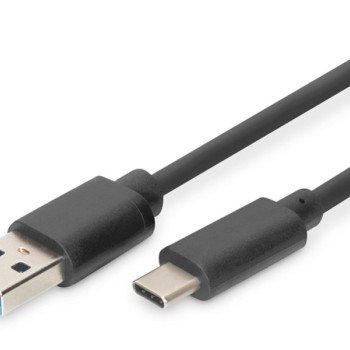 DIGITUS Kabl USB-C na USB-A 1m crni DB-300136-010-S