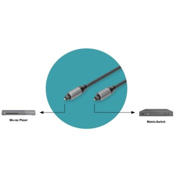 DIGITUS Optički audio kabl toslink 2mcrni