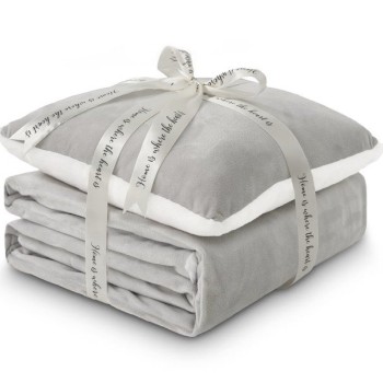 DORMEO Warm Hug Set Grey 130x190 cm