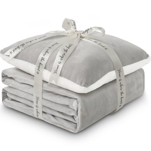 DORMEO Warm Hug Set Grey 130x190 cm