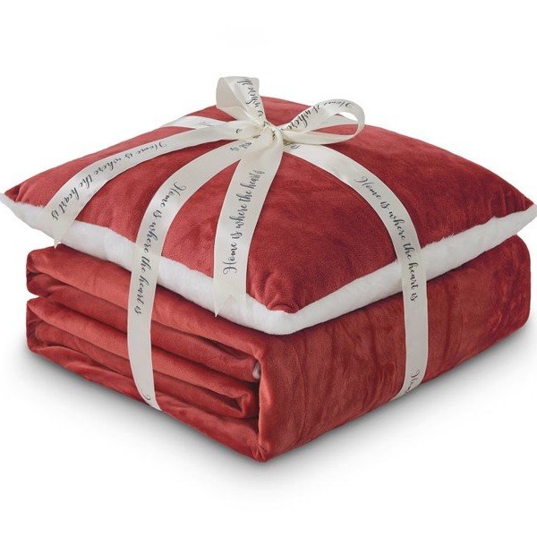 DORMEO Warm Hug Set Red 130x190 cm