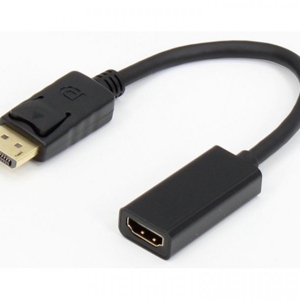 E-GREEN Adapter DisplayPort 1.4(M) - HDMI 2.0(F) kabl 20cm crni
