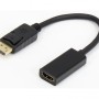 E-GREEN Adapter DisplayPort 1.4(M) - HDMI 2.0(F) kabl 20cm crni