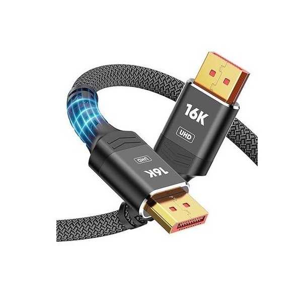 E-GREEN Kabl DisplayPort 2.1 M/M 16K/80Hz 2m, crni