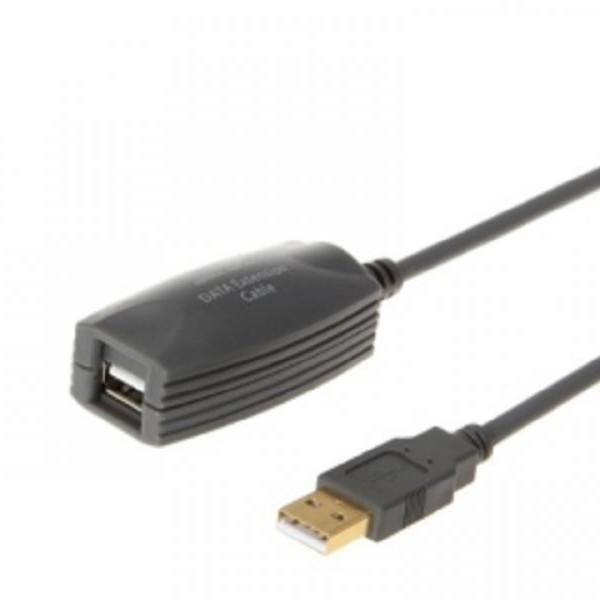 E-GREEN Kabl sa pojačivačem USB A - USB A M/F 5m crni