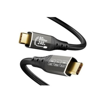E-GREEN Kabl USB4 V2.0 USB C-CM/M Thunderbolt 5/4, 80Gbps/PD 16K@60Hz 8K@120Hz, 2m, crni