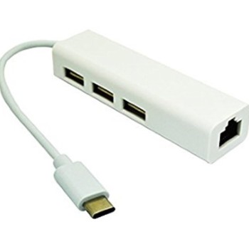 E-GREEN USB 3.1 tip C HUB (3 port USB 2.0 + 1port fast ethernet)