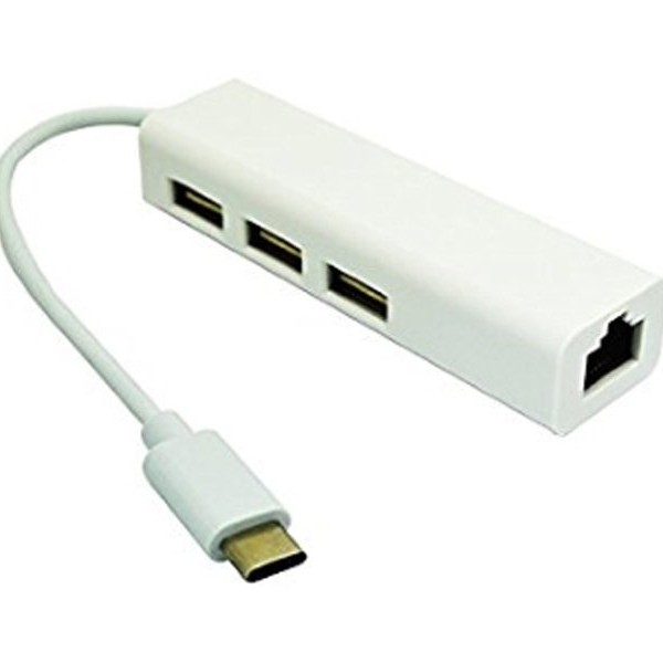 E-GREEN USB 3.1 tip C HUB (3 port USB 2.0 + 1port fast ethernet)