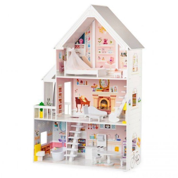 ECO TOYS DRVENA KUĆICA ZA LUTKE XXL for dolls residence