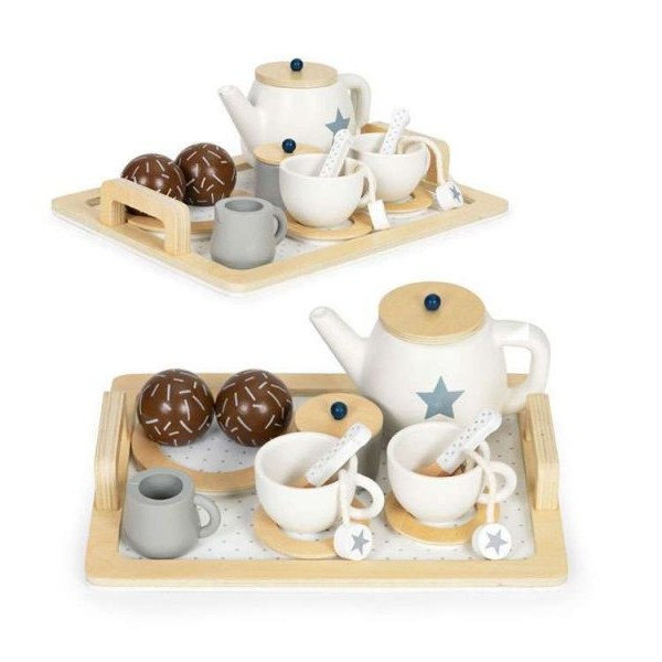 ECO TOYS Drveni čajni set 17 elemenata