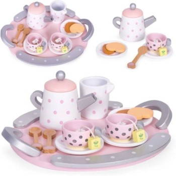 ECO TOYS Drveni set za čaj 15 komada