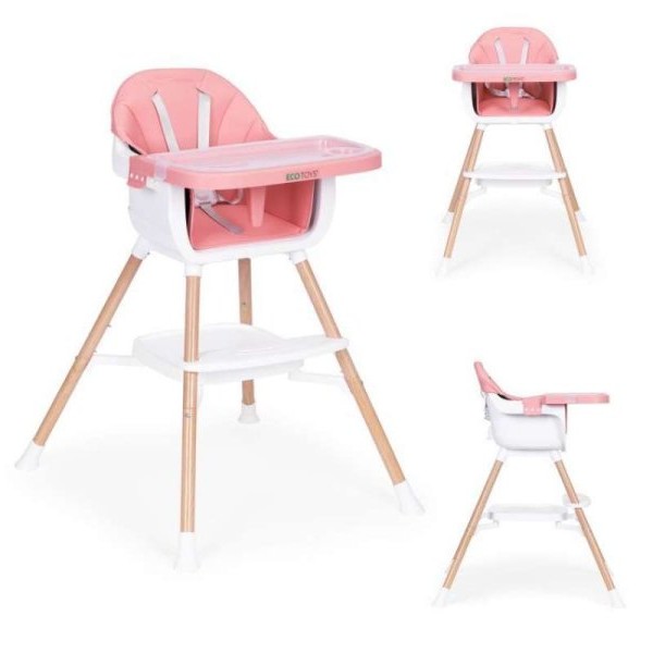 ECO TOYS Hranilica za bebe 2u1 pink