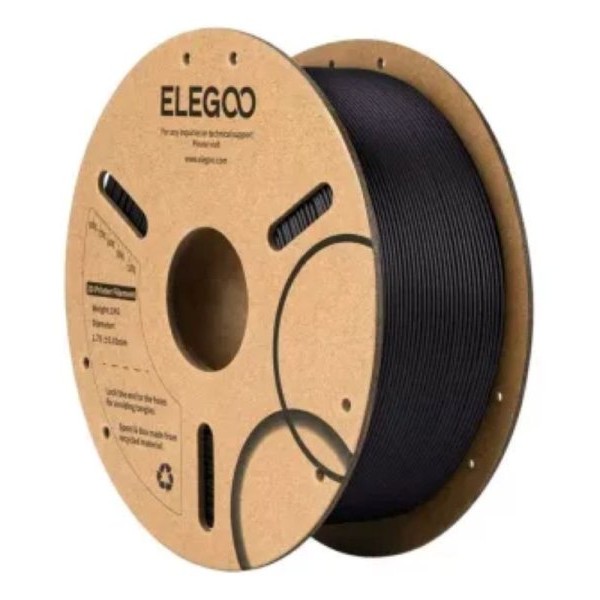 ELEGOO PLA-CF 1.75mm Carbon Fiber Black 1kg-Paper Plate