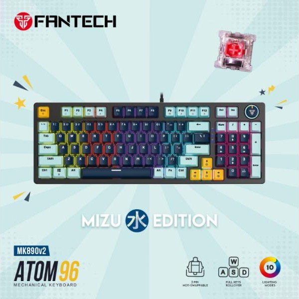 FANTECH Mehanicka Gaming MK890 RGB Atom 96 Navy (Red switch)