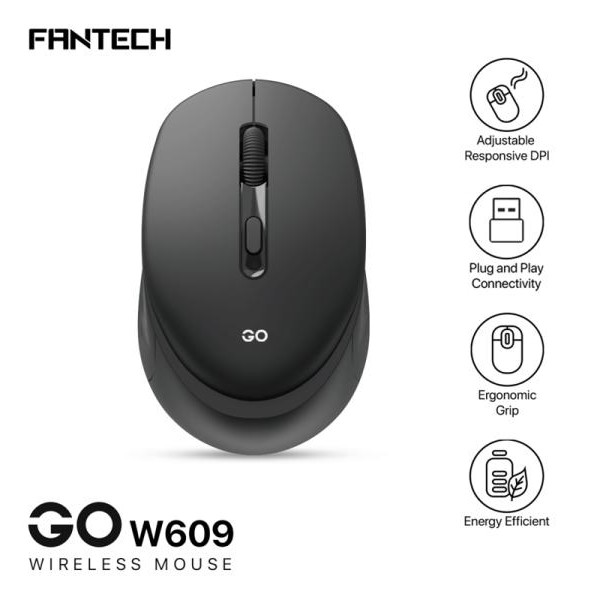 FANTECH Miš Wireless W609 GO crni
