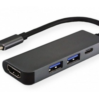 FAST ASIA Adapter-konvertor TIP C na HDMI+ 2xUSB 3.0+ TIP C
