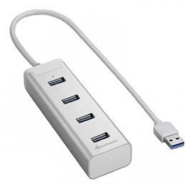 FAST ASIA USB 3.0 na 4xHUB 3.0 metal sivi (784)