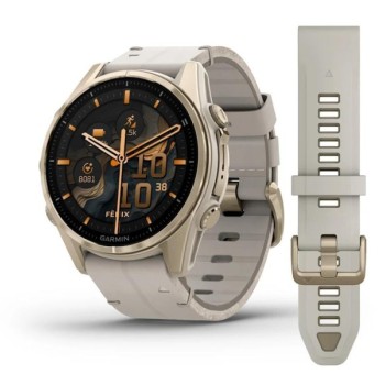 GARMIN Fenix 8 43, AMOLED, Sapphire, Fog Gray Leather (010-02903-40)