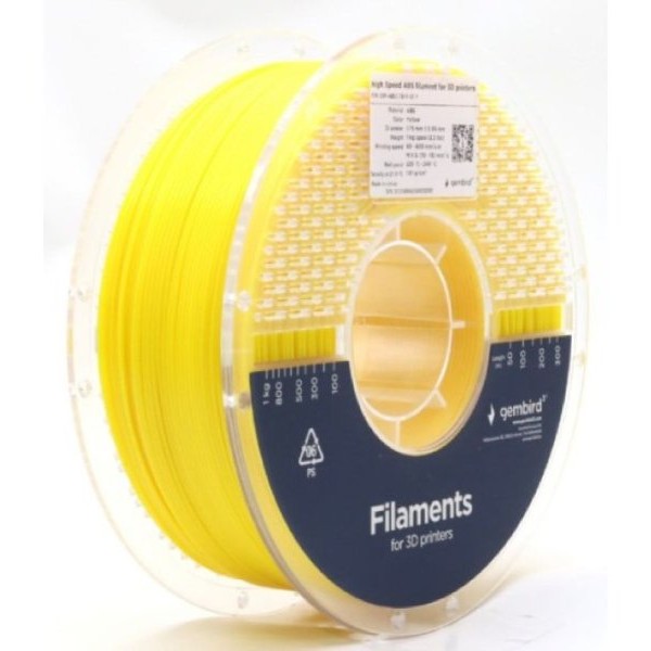 GEMBIRD 3DP-ABS1.75HY-01-Y ABS filament velike brzine za 3D stampac 1.75mm, kotur 1KG YELLOW