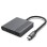 GEMBIRD A-CM-HDMIFDPF-01, Gembird USB C-type muski na HDMI + DisplayPort zenski adapter
