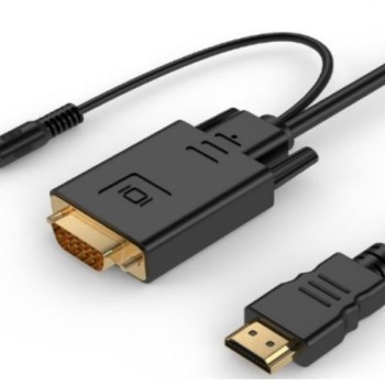 GEMBIRD HDMI na VGA + audio adapter kabl, single port, 3m, crni (A-HDMI-VGA-03-10)
