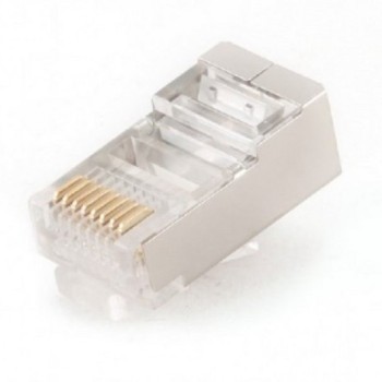 GEMBIRD PLUG5SP/100 shielded modular 30u gold plated LAN konektor RJ45 za FTP SFTP cat5 (pak.100kom) 38702