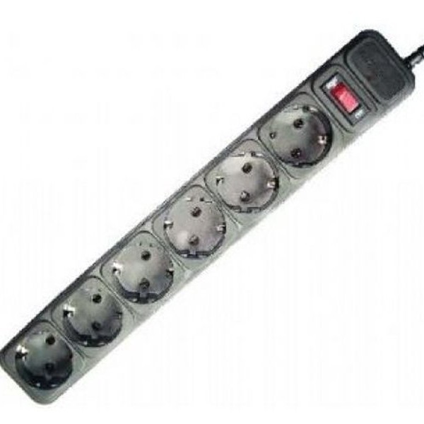 GEMBIRD Protektor SPG6-B-10, 6 mesta, 3m, Crni
