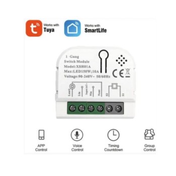 GEMBIRD SMART-2GANGTuya Wifi DIY Self-locking daljinski upravljac Smart Switch relejni modul DC 5V/7-32V AC