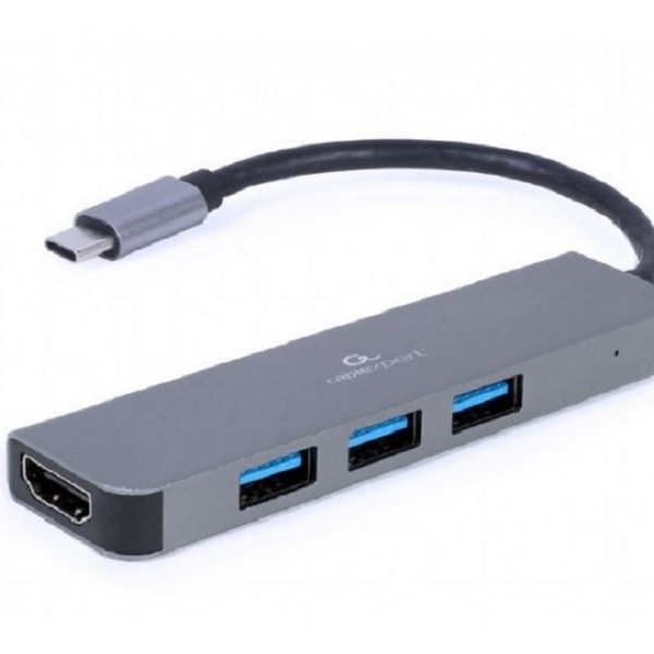 GEMBIRD Tip-C multiport USB hub, 3x USB-A, 1x HDMI (A-CM-COMBO2-01)