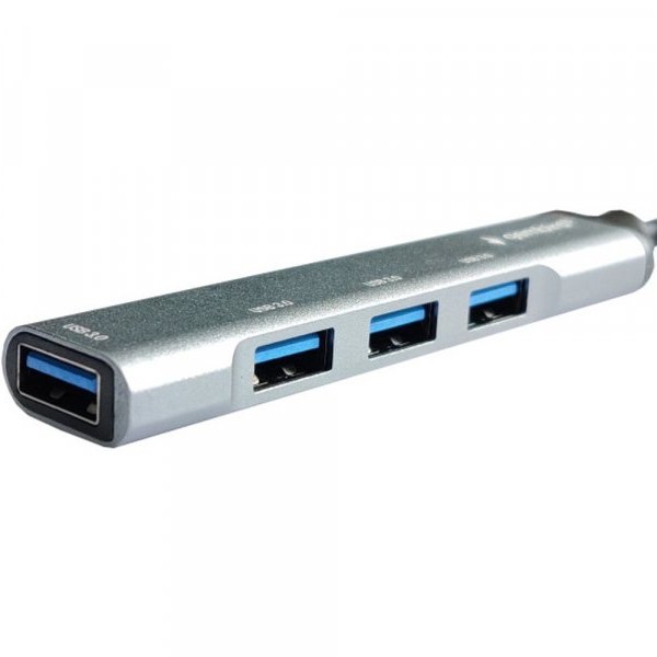 GEMBIRD UHB-U3P4-05 4-port HUB, Type-C + USB 3.0 Aluminum