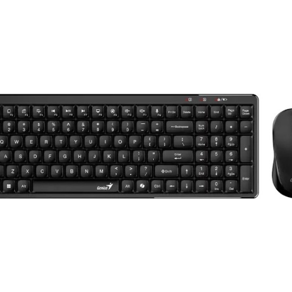 GENIUS LuxeMate Q8100 Wireless USB US crna tastatura + miš