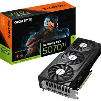 GIGABYTE NVidia GeForce RTX 5070 Ti WINDFORCE OC V2 16GB 256bit GV-N507TWF3OCV2-16GD