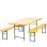 Green Bay STOUT Baštenski set sto + 2 klupe 220 x 90