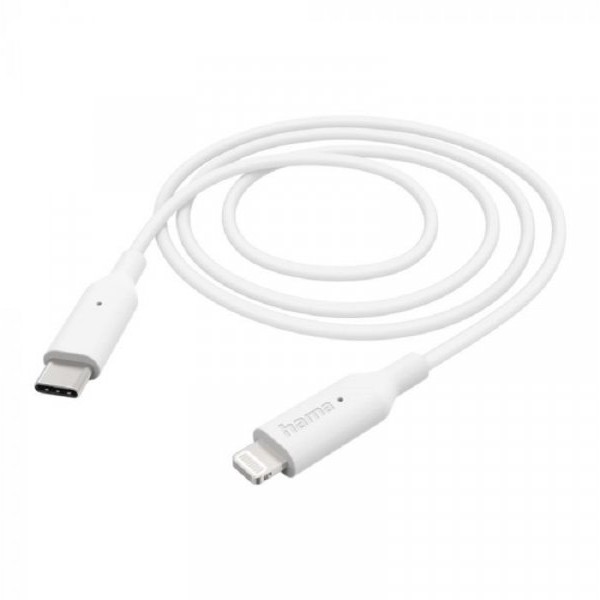 HAMA Kabl USB-C Na Lightning, 1m, Beli, 480 Mbit/S