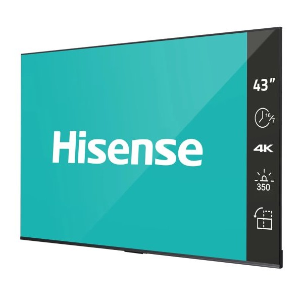 Hisense 43DP30FE 4K UHD 350 nita Digital Signage Display - 16/7 Operation