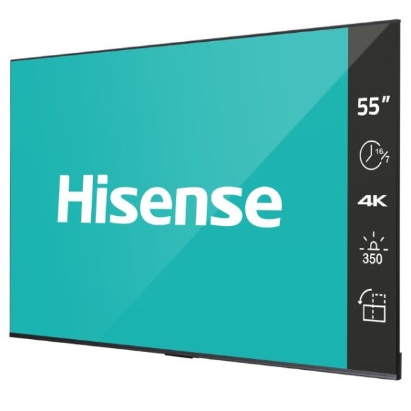 Hisense 55DP30FE 4K UHD 350 nita Digital Signage Display - 16/7 Operation
