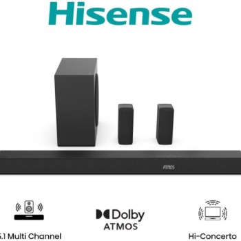 Hisense AX5100Q Dolby Atmos soundbar sa bežičnim subwooferom crni