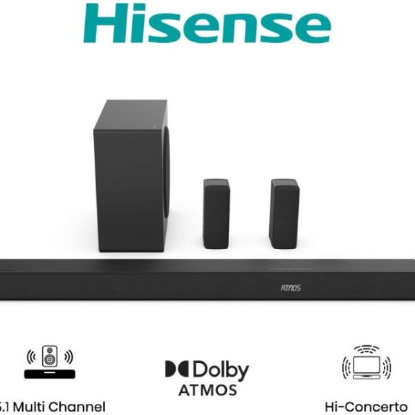Hisense AX5100Q Dolby Atmos soundbar sa bežičnim subwooferom crni