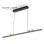 HOME LIGHT Luna 231 visilica 35W 3000K SIVA/ZLATO