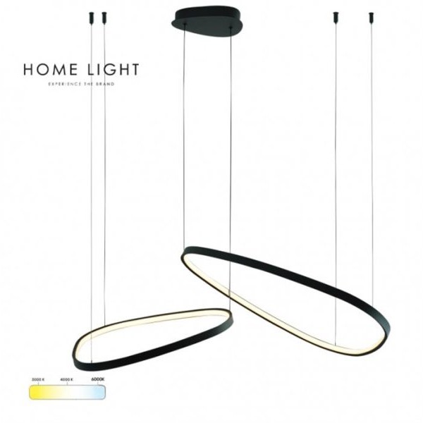 HOME LIGHT Solea 17 LED visilica crna