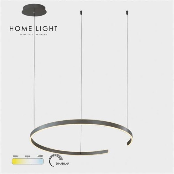HOME LIGHT Solea 44 LED visilica siva
