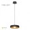 HOME LIGHT Solea 66 CCT LED visilica crna