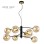 HOME LIGHT TALIA 50 LUSTER 8*G9 CRNA/BAKAR